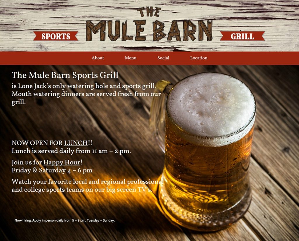 The Mule Barn_home page
